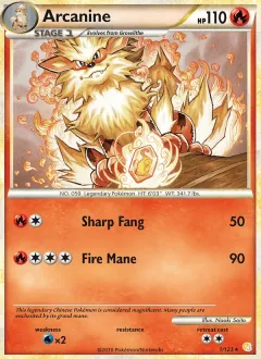 Arcanine, HeartGold SoulSilver 1/123
