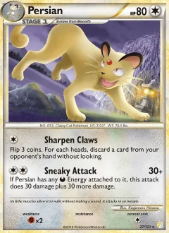 Persian, HeartGold SoulSilver 27/123