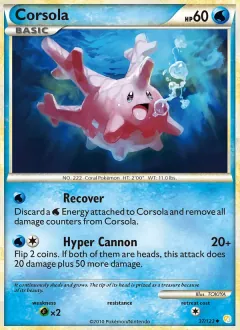 Corsola, HeartGold SoulSilver 37/123