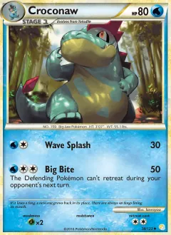 Croconaw, HeartGold SoulSilver 38/123