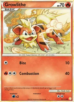 Growlithe, HeartGold SoulSilver 65/123