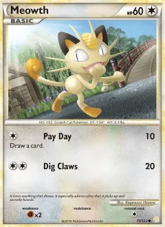 Meowth, HeartGold SoulSilver 75/123