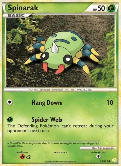 Spinarak, HeartGold SoulSilver 83/123