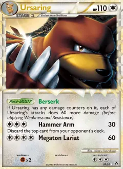 Ursaring, Unleashed 89/95