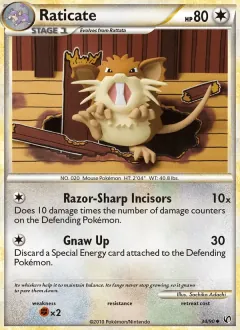 Raticate, Undaunted 34/90