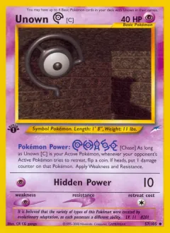 Unown [C], Neo Destiny 57/105