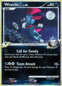 Weavile G, Platinum 17/127