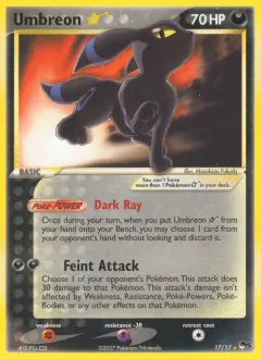 Umbreon ★, POP Series 5 17/17