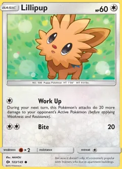 Lillipup, Sun & Moon 103/149
