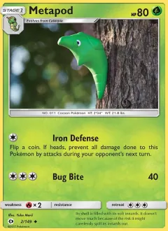 Metapod, Sun & Moon 2/149