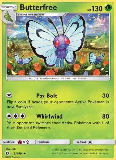 Butterfree, Sun & Moon 3/149