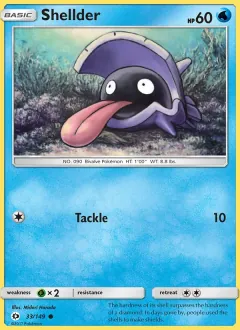 Shellder, Sun & Moon 33/149
