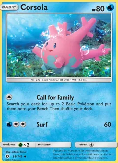 Corsola, Sun & Moon 36/149