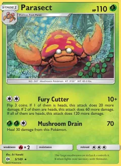 Parasect, Sun & Moon 5/149