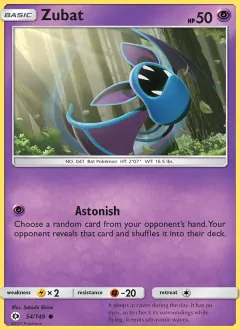 Zubat, Sun & Moon 54/149
