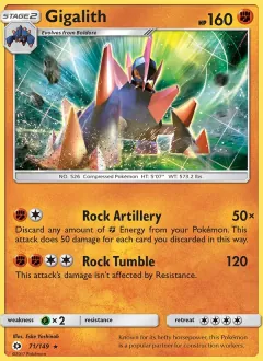 Gigalith, Sun & Moon 71/149