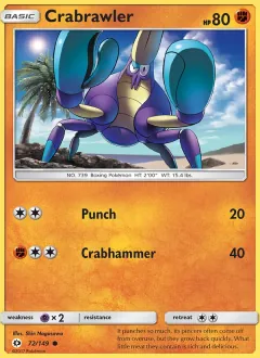 Crabrawler, Sun & Moon 72/149