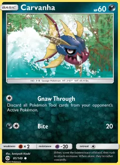 Carvanha, Sun & Moon 81/149
