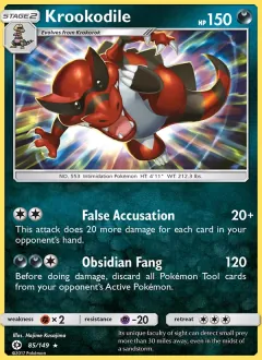 Krookodile, Sun & Moon 85/149