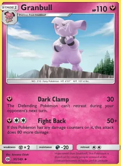 Granbull, Sun & Moon 91/149
