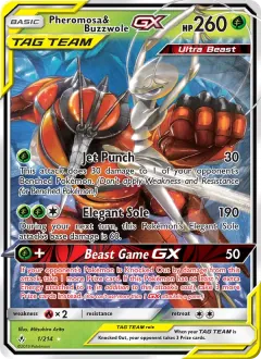 Pheromosa & Buzzwole GX, Unbroken Bonds 1/214