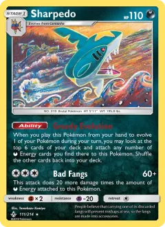Sharpedo, Unbroken Bonds 111/214