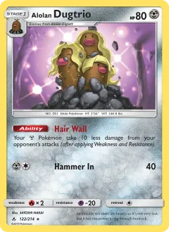 Alolan Dugtrio, Unbroken Bonds 122/214