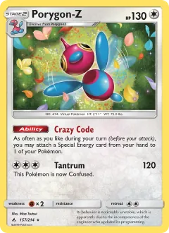 Porygon-Z, Unbroken Bonds 157/214