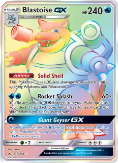 Blastoise GX, Unbroken Bonds 218/214