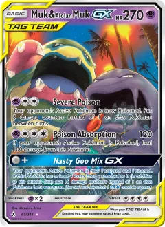 Muk & Alolan Muk GX, Unbroken Bonds 61/214
