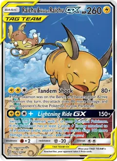 Raichu & Alolan Raichu GX, Unified Minds 221/236