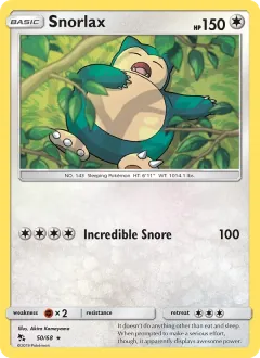 Snorlax, Hidden Fates 50/68