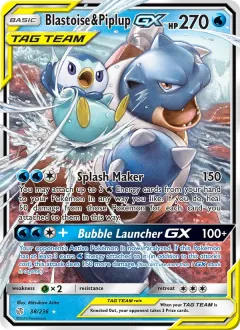 Blastoise & Piplup GX, Cosmic Eclipse 38/236
