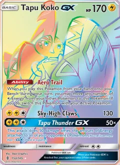 Tapu Koko GX, Guardians Rising 153/145