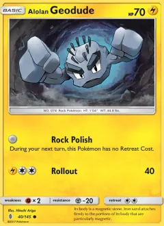 Alolan Geodude, Guardians Rising 40/145
