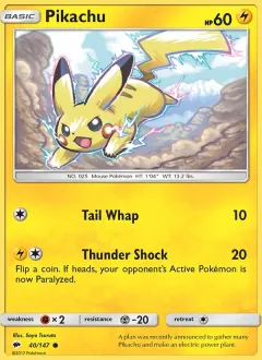 Pikachu, Burning Shadows 40/147