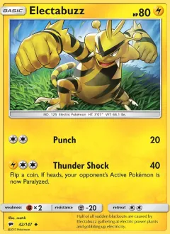 Electabuzz, Burning Shadows 42/147