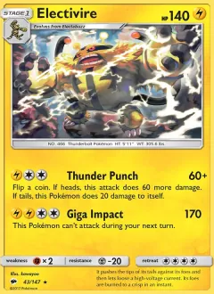 Electivire, Burning Shadows 43/147