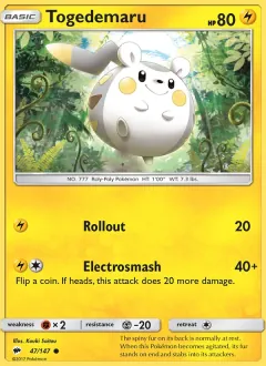 Togedemaru, Burning Shadows 47/147