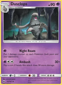 Dusclops, Burning Shadows 52/147