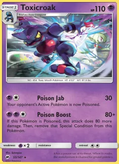 Toxicroak, Burning Shadows 55/147