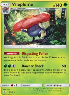 Vileplume, Burning Shadows 6/147