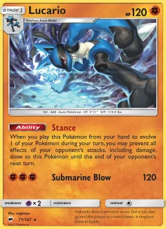 Lucario, Burning Shadows 71/147