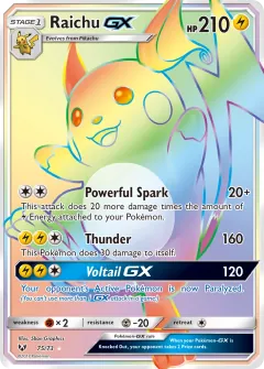 Raichu GX, Shining Legends 75/73