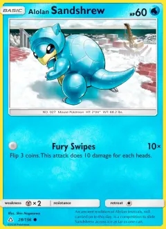 Alolan Sandshrew, Ultra Prism 28/156