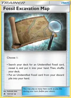 Fossil Excavation Map, Forbidden Light 107/131