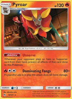 Pyroar, Forbidden Light 19/131