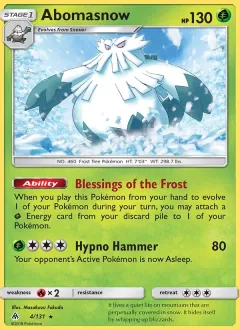 Abomasnow, Forbidden Light 4/131