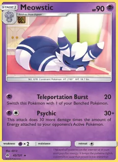 Meowstic, Forbidden Light 45/131