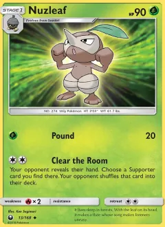 Nuzleaf, Celestial Storm 13/168